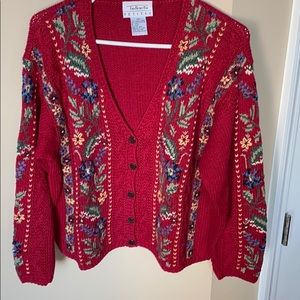 Vintage Talbots Floral Sweater